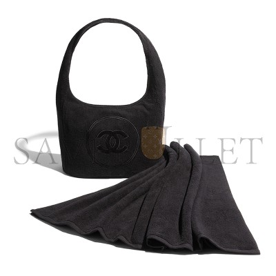 CHANEL COCO BEACH 2025 COLLECTION BEACHWEAR SET COTTON BLACK AAA938 (58*38*20cm)